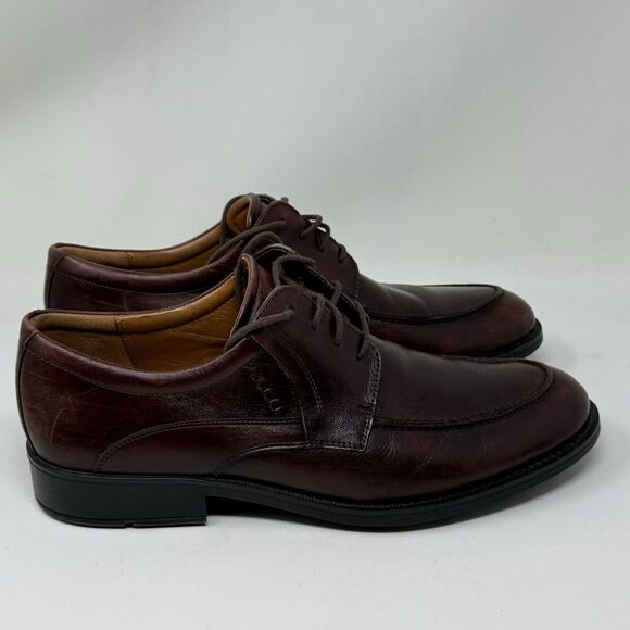 Ecco Other - Ecco Helsinki Derby Shoes Mens 9 - 9.5 EU 43 Brown Leather Apron Toe Lace Up